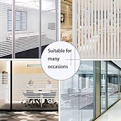 cheap Window Films-Glass Window Film Frosted Static Privacy Self Adhesive Film Anti-UV Opaque Decor Window Stickers for Bedroom Kitchen Office 100X45cm
