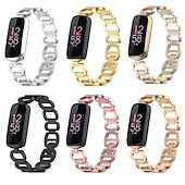 Χαμηλού Κόστους Ζώνες ρολογιών Fitbit-Παρακολουθήστε το συγκρότημα για Fitbit Luxe Ανοξείδωτο Ατσάλι Αντικατάσταση Λουρί Πολυτέλεια βραχιόλι Βραχιόλι κοσμήματος Περικάρπιο