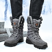 お買い得  冬と雪のブーツ-ファー裏地付きメンズ断熱冬用スノーブーツ - 寒い天候や雪の降る条件に適した防水、滑り止めアウトドアブーツ