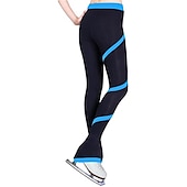 abordables Pantalons et Leggings de Patinage Artistique-Pantalons de Patinage Artistique Femme Fille Patinage Collants Legging Rose foncé Blanche Rose Polaire Spandex Haute élasticité Entraînement Compétition Tenue de Patinage Chaud Patinage sur glace