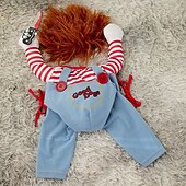 billiga Halloween husdjurskostym-hunddräkt,hund katt hundkläder hundkläder valpkläder hundkläder cosplay 1 kostym bomullsblandning hund katt kostym för halloween