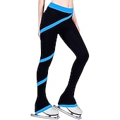 abordables Pantalons et Leggings de Patinage Artistique-Pantalons de Patinage Artistique Femme Fille Patinage Collants Legging Rose foncé Blanche Rose Polaire Spandex Haute élasticité Entraînement Compétition Tenue de Patinage Chaud Patinage sur glace