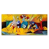 お買い得  名画-油絵手作り手描き壁アート古典的な有名なパブロピカソ家の装飾の装飾ロールキャンバスフレームなしストレッチなし