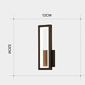 baratos Candeeiros de Parede de interior-lightinthebox 1-luz 32cm criativo led luzes de parede design retangular luzes de parede moderna sala de estar escritório alumínio parede luz ip65 220-240v 16 w