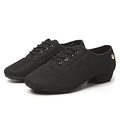 baratos Sapatos de Aulas de Dança-Mulheres Sapatos de Dança Latina Praticar tênis de dança para treinar Treino Espetáculo Sandálias com cadarço Sandálias com tiras Oxford Parte inferior de dois pontos Salto Grosso Dedo Fechado Adulto