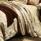economico Set copripiumino-copripiumino in raso di seta set di biancheria da letto copripiumino con 1 copripiumino o copriletto ， 1 lenzuolo ， 2 federe per matrimoniale / matrimoniale / king (1 federa per doppia / singola)