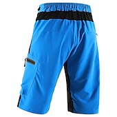 cheap Men&#039;s Shorts, Tights &amp; Pants-Arsuxeo Men&#039;s Cycling MTB Shorts Bike Shorts Bike Shorts Baggy Shorts Relaxed Fit Mountain Bike MTB Road Bike Cycling Sports Breathable Quick Dry Waterproof Zipper Black / Orange Dark Blue+Black
