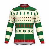 Herre Sykkeltrøyer Grafisk Tre Stygg jul Langermet Sykkel Topper med 3 baklommer Fjellsykling Veisykling Hurtigtørkende Refleksbånd Tilbake Lomme Fukttransport sport Rød Grønn Rød / Hvit Klær billige Sykkelklær for kvinner-Herre Sykkeltrøyer Grafisk Tre Stygg jul Langermet Sykkel Topper med 3 baklommer Fjellsykling Veisykling Hurtigtørkende Refleksbånd Tilbake Lomme Fukttransport sport Rød Grønn Rød / Hvit Klær