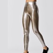 זול חותלות וגרביונים ליוגה-בגדי ריקוד נשים מכנסי יוגה באט הרם בקרת בטן מותניים גבוהים פילאטיס כושר אמון ריצה טייץ רכיבה על אופניים חותלות צבע אחיד ירוק סתיו חורף ספורט לבוש אקטיבי גמישות גבוהה סקיני