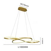 economico Lampadari-Lampadario design singolo 100 cm metallo stile artistico stile moderno elegante finiture verniciate led moderno 220-240v