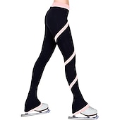 abordables Pantalons et Leggings de Patinage Artistique-Pantalons de Patinage Artistique Femme Fille Patinage Collants Legging Rose foncé Blanche Rose Polaire Spandex Haute élasticité Entraînement Compétition Tenue de Patinage Chaud Patinage sur glace
