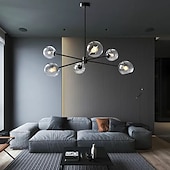 baratos Estilo Sputnik-95 cm pingente sputnik design led luzes de montagem embutida led metal galvanizado acabamentos pintados modernos 220-240v