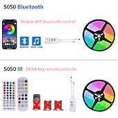Χαμηλού Κόστους Έλεγχος μέσω WiFi-led strip φώτα bluetooth μουσικής συγχρονισμός 40/30/20/10m αλλαγή χρώματος ταινία led 40 πλήκτρα τηλεχειριστήριο ενσωματωμένο με εφαρμογή μικροφώνου ελεγχόμενα φώτα led 5050 rgb εφαρμογή