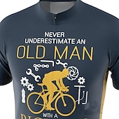 cheap Men&#039;s Clothing Sets-Men&#039;s Cycling Jersey with Bib Shorts Short Sleeve Mountain Bike MTB Road Bike Cycling Dark Navy Blue Gear Bike Clothing Suit 3D Pad Breathable Quick Dry Back Pocket Polyester Spandex Sports Letter