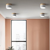 abordables Plafonniers et ventilateurs-Plafonniers à encastrer de conception unique de 9 cm en aluminium led style nordique 220-240v