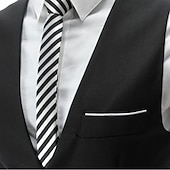 preiswerte Men&#039;s Vest-Herren Anzugweste Weste Formal Hochzeit Arbeit Karriere/ Zeremonie / Hochzeit Modisch 1920s Ganzjährig Polyester Einfarbig V Ausschnitt Schlank Wein Schwarz Weiß Marinenblau Weste