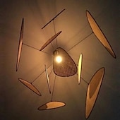 abordables Luces colgantes-60/80/100 cm sputnik design lámpara colgante led metal estilo vintage sputnik acabados pintados vintage country 220-240v