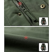 billiga Pufferjackor-herr vandrings fleece jacka vinterjacka tjock varm huva parka militär vindjacka utomhus avtagbar keps trenchcoat ytterkläder jakt skid snowboard camping grottning svart armé grön khaki mörkblå