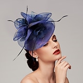 olcso Fascinatorok és kalapok-tollak / háló lenyűgözőek kentucky derby sapka/ fejfedő tollal / sapka / virág 1 db esküvő / valentin nap / valentin fejdísz