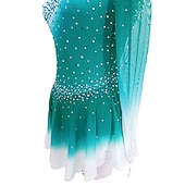 voordelige Schaatsjurken-Kunstschaatsjurk Dames Voor meisjes Schaatsen Jurken Outfits Zwart Geel Roze Open achterkant Spandex Hoge Elasticiteit Opleiding Wedstrijd Kunstschaatskleding Kristal / Bergkristal Lange mouw