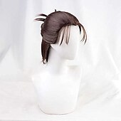 economico Parrucche da festa-Parrucche cosplay capelli gotici anime Eren Jaeger Harajuku marrone scuro parrucche di Halloween
