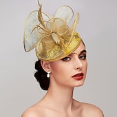 economico Fascinator-Piume/fascinatori a rete kentucky derby cappello/copricapo con piume/berretto/fiore 1 pezzo matrimonio/corsa di cavalli/copricapo per il giorno delle donne