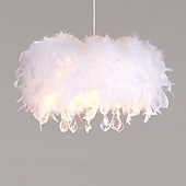 abordables Candelabros de Cristal-Lámpara colgante de 40/50 cm diseño único araña led pluma de metal galvanizado contemporáneo moderno 220-240 v