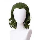 cheap Movie Character Wigs-Clown Wig Green Wigs For Cosplay  Wig Mens Boys Short Wavy Hair Wig For Party Carnival Wigs St.Patrick&#039;s Day Wigs