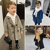 billige Yttertøy-Gutt 3D Vinterjakke for barn عادي Stripet Jakke Langermet Vår Høst Aktiv Polyester Barn 3-8 år Normal