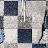 economico Felpe con cappuccio da uomo-Per uomo Pop art A quadri Felpa con cappuccio Felpe Felpa Felpa con cappuccio Manica lunga Felpa con cappuccio Con cappuccio Abbigliamento sportivo Stampa 3D Informale Giornaliero Per eventi Rosso Blu