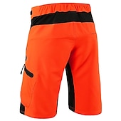 cheap Men&#039;s Shorts, Tights &amp; Pants-Arsuxeo Men&#039;s Cycling MTB Shorts Bike Shorts Bike Shorts Baggy Shorts Relaxed Fit Mountain Bike MTB Road Bike Cycling Sports Breathable Quick Dry Waterproof Zipper Black / Orange Dark Blue+Black