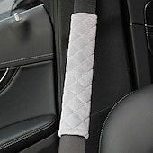 cheap Car Seat Covers-Soft for a More Comfortable Driving Compatible Seat Belt seat belt White  Black  Purple Wistiti Common For  Universal