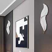 economico Luci da parete-lightinthebox 1 luce 65 cm applique da parete a led design a forma di piuma applique da parete moderna in stile lusso camera da letto sala da pranzo applique da parete in resina 110-120 v 220-240 v