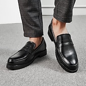 billige Formell-herrekjole penny loafers &amp; slip-ons pluss størrelse vintage business casual fest &amp; kveld loafers svart brun høst vinter