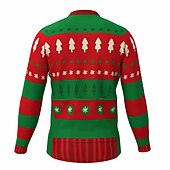 Herre Sykkeltrøyer Grafisk Tre Stygg jul Langermet Sykkel Topper med 3 baklommer Fjellsykling Veisykling Hurtigtørkende Refleksbånd Tilbake Lomme Fukttransport sport Rød Grønn Rød / Hvit Klær billige Sykkelklær for kvinner-Herre Sykkeltrøyer Grafisk Tre Stygg jul Langermet Sykkel Topper med 3 baklommer Fjellsykling Veisykling Hurtigtørkende Refleksbånd Tilbake Lomme Fukttransport sport Rød Grønn Rød / Hvit Klær