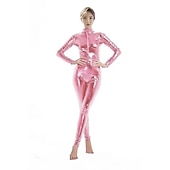 voordelige Glimmend-Zentai-Pakken Cosplay kostuum Catsuit Carnavalskostuum Full Body Suit Voor heren Dames Sekse Sexy kostuum Effen Latex Spandex Lycra Kostuum voor Halloween Carnaval Maskerade Volwassenen