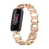 Χαμηλού Κόστους Ζώνες ρολογιών Fitbit-Παρακολουθήστε το συγκρότημα για Fitbit Luxe Ανοξείδωτο Ατσάλι Αντικατάσταση Λουρί Πολυτέλεια βραχιόλι Βραχιόλι κοσμήματος Περικάρπιο