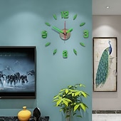 abordables 123496-Lumineux bricolage horloge maison simplicité silencieux mode horloge murale salon créatif stickers muraux chambre horloge murale