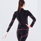 preiswerte Eiskunstlauf Trainingsoutfit-Eiskunstlauf-Jackett und -Hose Damen Mädchen Eislaufen Hosen / Regenhose Leggings Austattungen Schwarz Blau Fuchsie Vlies Spandex elastisch Ausbildung Praxis Wettbewerb Eiskunstlaufkleidung warm