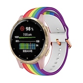 お買い得  ガーミン時計バンド-時計バンド のために ガーミン Forerunner 265S 255S Venu 3S 2S Vivoactive 4S 3S 2S Vivomove 3S 18mm シリコーン 置換 ストラップ 18mm スポーツバンド リストバンド
