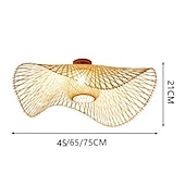 levne Stropní světla a fanoušky-45/65/75 cm design lucerny pod omítku stropní svítidla lakovaná dřevěná/bambusová lampa severský styl 220-240v