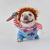 billiga Halloween husdjurskostym-hunddräkt,hund katt hundkläder hundkläder valpkläder hundkläder cosplay 1 kostym bomullsblandning hund katt kostym för halloween
