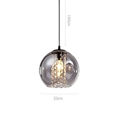 ieftine Lumini insulare-20 cm glob design design unic design pandantiv led metal stil vintage glob electroplacat vopsit finisaje vintage country 220-240v