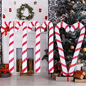 billige Utendørs dekorasjoner-2 stykker oppblåsbar julepynt med sukkerrør slikkeballong god julepynt til hjemmet julepynt utendørs dekor navidad gaver noel