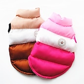 ieftine paltoane-Câini Haine Σακάκι Jachetă puf Stil Clasic Iarnă Rezistent la Vânt Cald Απαλό Comfortabil Festival Îmbrăcăminte pentru câini for Mops Snautzer Chihuahua  Small Mediu