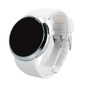 abordables Relojes digitales-Relojes digitales LED para hombres moda relojes con pantalla táctil relojes deportivos para hombres banda de silicona reloj electrónico digital de aleación de silicona