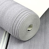 ieftine Tapet-tapet acoperire perete folie autocolant dungă dungă dungă nețesută dungi orizontale și verticale piele de căprioară catifea decor home 53 * 950cm