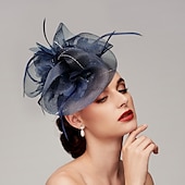 olcso Fascinatorok és kalapok-tollak / háló lenyűgözőek kentucky derby sapka/ fejfedő tollal / sapka / virág 1 db esküvő / valentin nap / valentin fejdísz