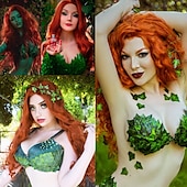 economico Parrucche di Carnevale-Parrucca Jessica Rabbit Lunga Ondulata Rame Rosso Cosplay 28 pollici Ricci Spiralati Anime Capelli Resistenti al Calore per Donne Parrucche di Halloween