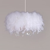 abordables Candelabros de Cristal-Lámpara colgante de 40/50 cm diseño único araña led pluma de metal galvanizado contemporáneo moderno 220-240 v